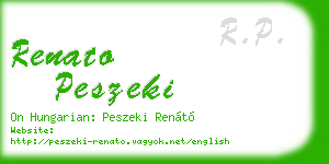 renato peszeki business card